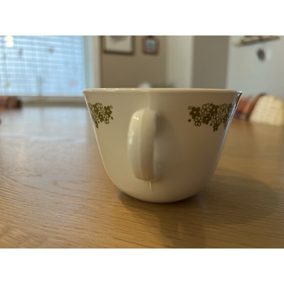 Vintage Pyrex Corelle Spring Blossom Green Crazy Daisy Coffee Tea Cup Mug USA - Picture 4 of 6